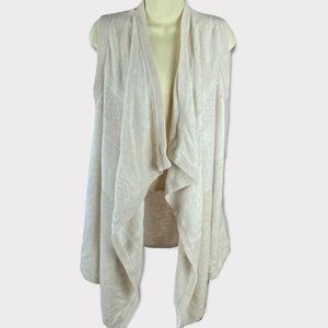 Banana Republic Womens Cream Sweater Vest Cardigan